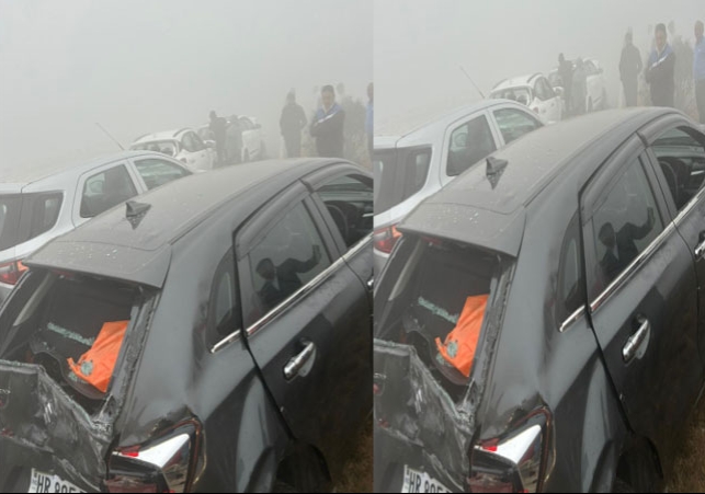 Haryana Accident Today 5 Vehicles Collide Due To Fog News Update