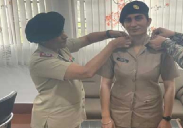 Una's Manpreet Kaur Sandhu became Major in Army, serving in Assam