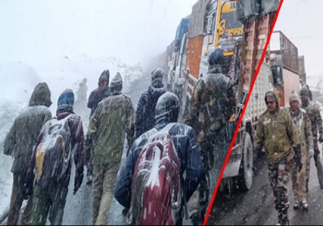 250 people trapped in Baralacha Pass on Manali-Leh road, rescue operation went on overnight