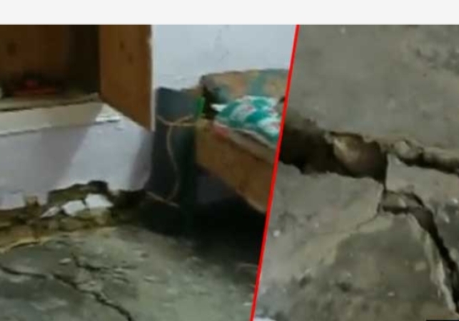 Incessant rain made Rampur Joshimath, cracks in more than 100 houses.