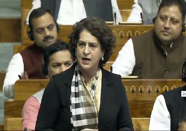 Priyanka Gandhi on Bangladesh Hindus in Parliament video news