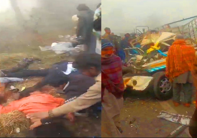 Punjab Ferozepur Accident Bolero Pickup-Truck Collision 8-10 Deaths Video