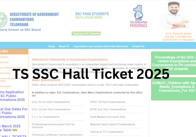 बोर्ड ऑफ सेकेंडरी एजुकेशन (BSE) तेलंगाना 21 मार्च से सेकेंडरी स्कूल लीविंग (SSC) या कक्षा 10वीं की अंतिम परीक्षा आयोजित करेगा।