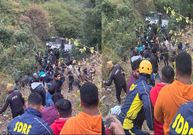  Uttarakhand Nainital Bhimtal Horrific Bus Accident Fell Into Gorge Video 