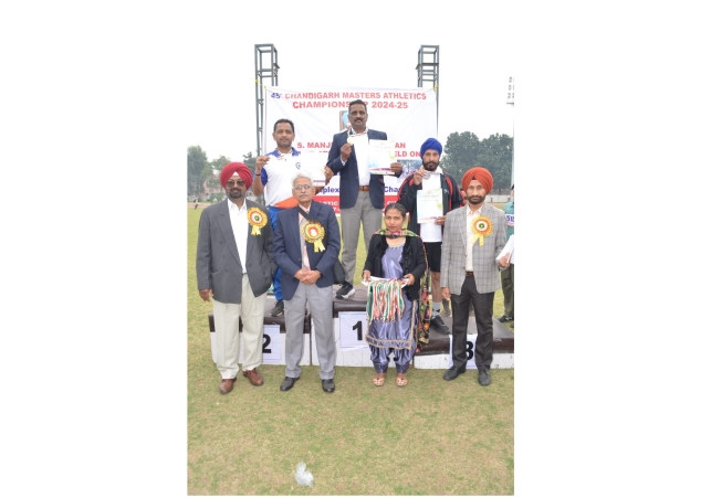 Chandigarh police personnel won gold medal in walk run