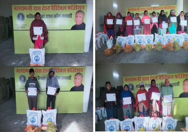 Balram Ji Das Foundation Distributed Ration to Needy Women