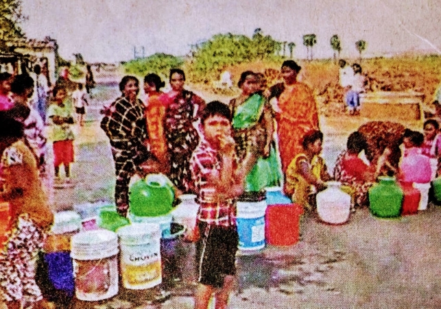 Drinking water supply to villagers also stopped