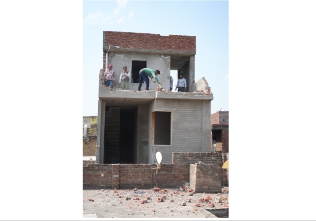 Demolished the House of Drug Smuggler Ajay Kumar Billi