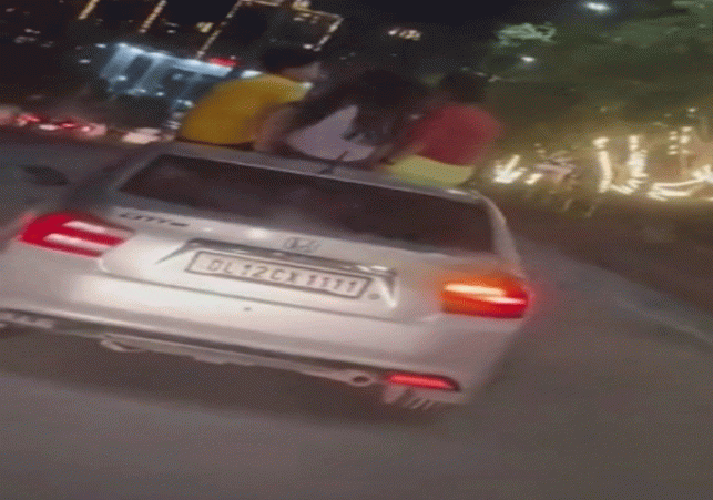 Two videos of car stunt surfaced