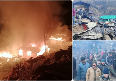 Massive Fire Broke out in Savni Village of Uttarkashi