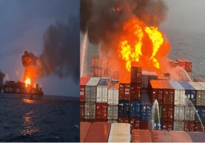 Cargo Ship Fire