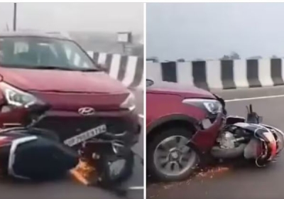 Lucknow Car Accident Viral Video