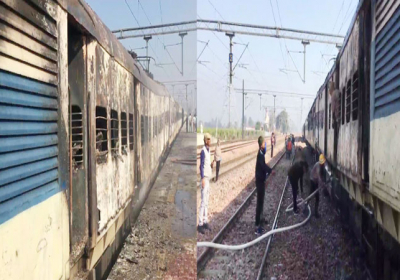 Fire broke out in Train near Meerut