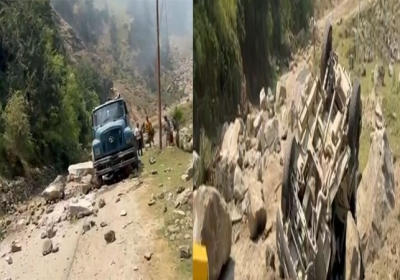 Gangotri Highway Horrific Landslide Uttarakhand Police Share Video