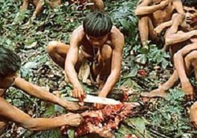 Here humans eat the dead bodies of their loved ones after death