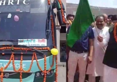 Deputy CM Mukesh Agnihotri flagged off Volvo bus service from Chintpurni to Delhi