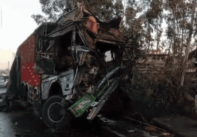 Two Trucks Collision in Haryana