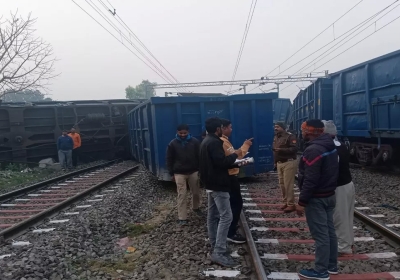 Two freight trains collided