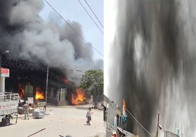 Zirakpur Baltana Furniture Market Fire Near Chandigarh News Update