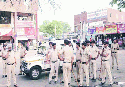 Chandigarh police made security arrangements for the new year