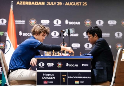 Praggnanandhaa Carlsen 2nd game ends in draw tiebreaker to be played tomorrow