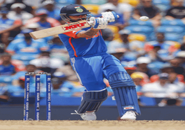 Virat scored a half-century, India made 176/7