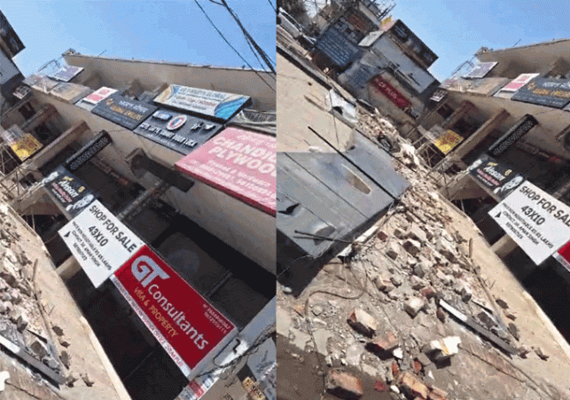 The storm that came on Wednesday evening caused devastation in Zirakpur